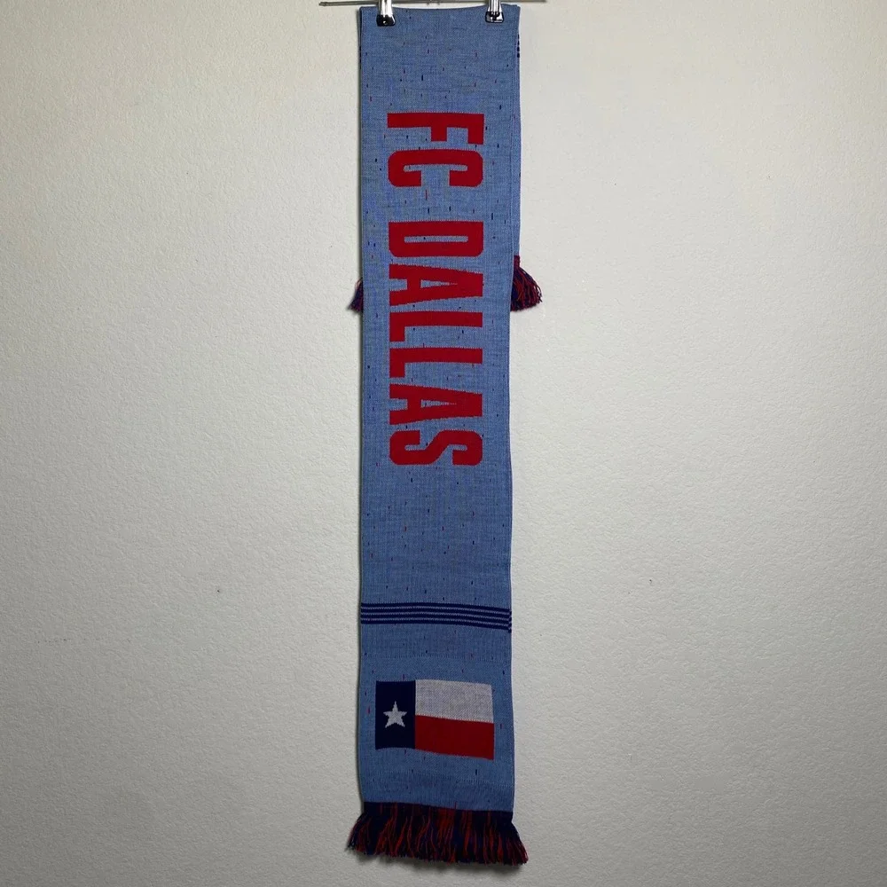 FC Dallas 96 Soccer Scarf Ruffneck LH Flag Texas‎ MLS Football Blue Red Fan Gear